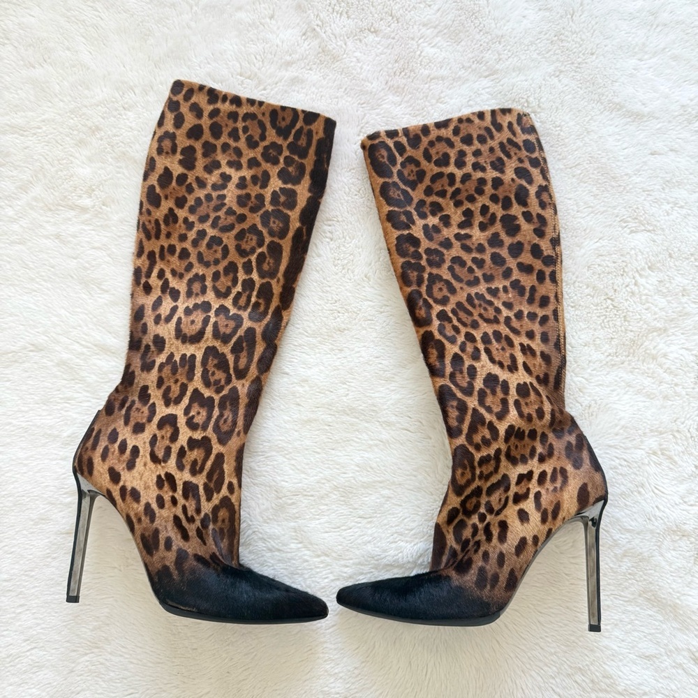 Tom Ford Jaguar Pony  High Boot in Black  Size 38 EU Retail 2450$ Authentic